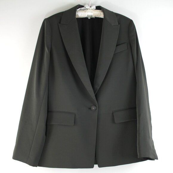 Vince Boyfriend Single Breasted Laurel Olive Green One Button Blazer Jacket 8
